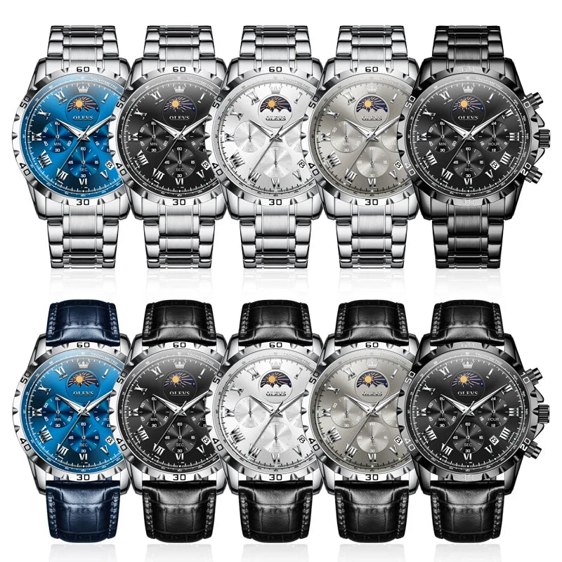 OLEVS Moon phase Original Men's Watches
