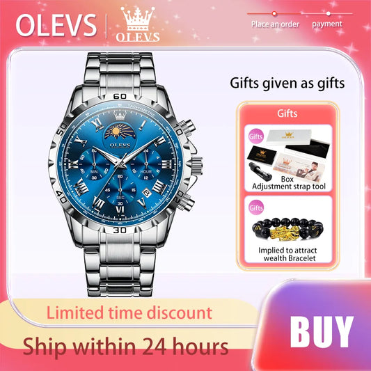 OLEVS Moon phase Original Men's Watches